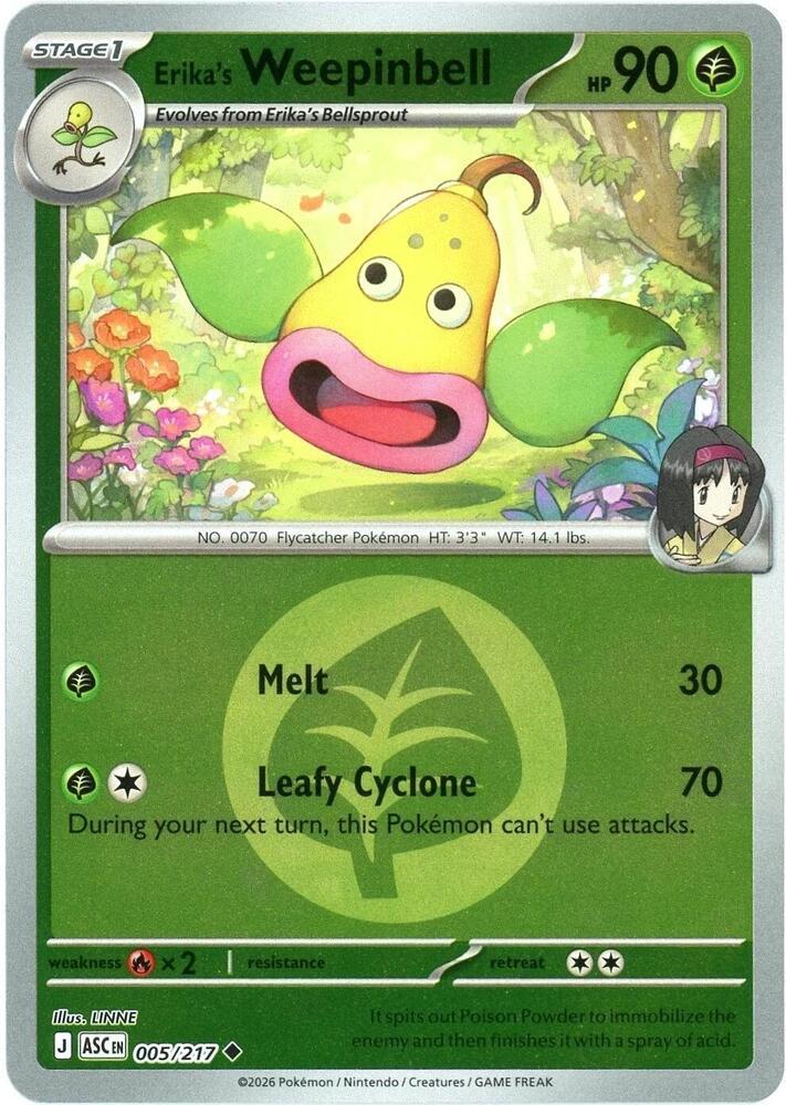 Ascended Heroes Erika's Weepinbell [Energy] Pokémon card